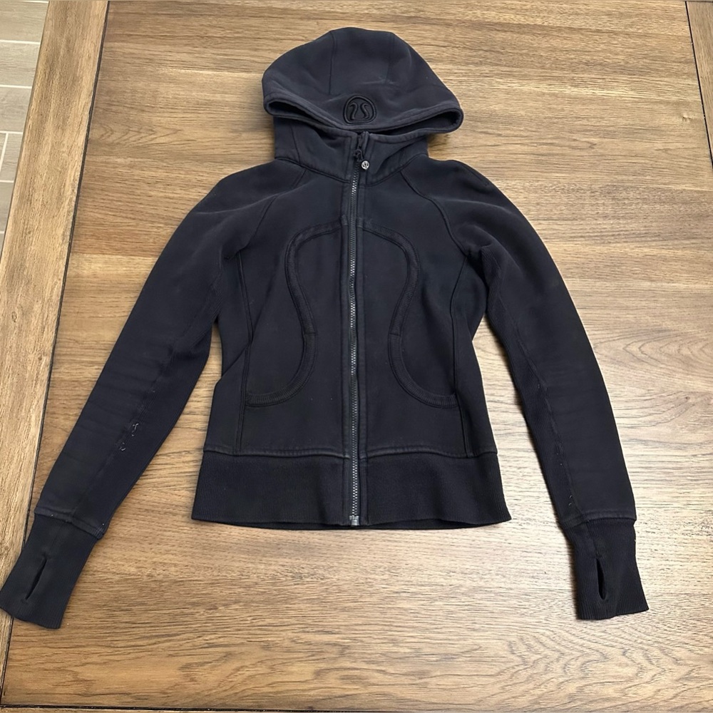 Lululemon🍋 Black Full Zip Scuba Hoodie Size 2